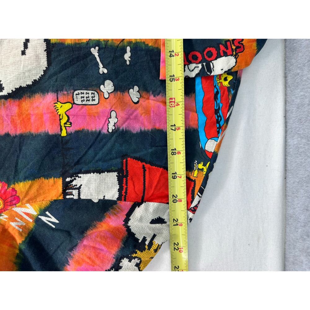 Ethnic Women's sz L SNOOPY Button Down Oversized Shirt Colorful Peanuts Cotton - Picture 11 of 13